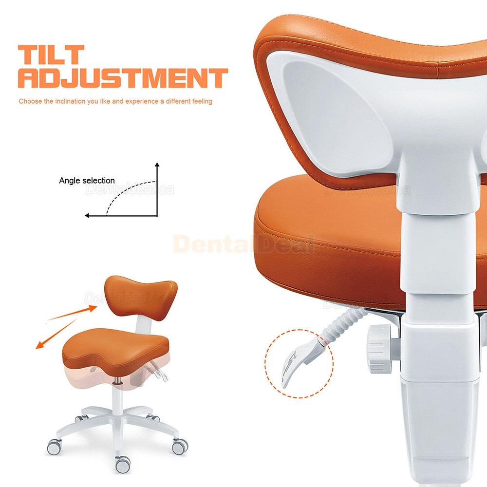 TYTC PLST-060 Ergonomic Dental Operator Assistant Chair Dentist Stool with Backrest Adjustable